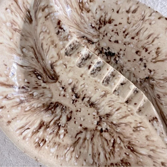 Vintage Arnels Ceramic Pottery Art Brown Spotted Ashtray Trinket Dish - Picture 5 of 10